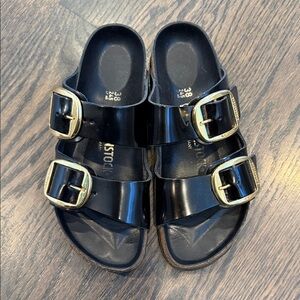 Birkenstock Black big buckle Arizona Sandals 38(7-7.5)